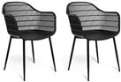 Habitat Serpa Set of 2 Plastic Garden Chairs - Black