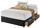 Silentnight Small Double 4 Drawer Divan Bed Base - Charcoal