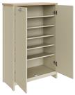 GFW Lancaster 2 Door Shoe Storage Cabinet - Cream
