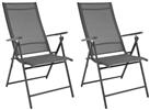 Argos Home Set of 2 Metal Garden Chair - Grey