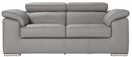 Argos Home Valencia Leather 2 Seater Sofa - Light Grey