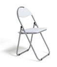Argos Home Padded Faux Leather Folding Office Chair - White