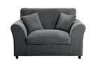 Argos Home Harry Fabric Cuddle Chair - Charcoal