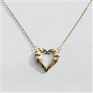 Revere 9ct Yellow Gold Heart Wing Necklace