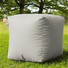 rucomfy Indoor Outdoor Cube Bean Bag - Light Grey