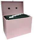 Cathedral A4 Metal File Box - Pink
