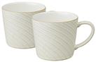Denby Impression Set of 2 Stoneware Mugs - Cream