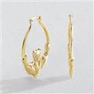 Revere 9ct bonded Gold Sterling Silver Creole Earrings