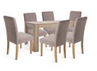 Argos Home Preston Dining Table & 6 Brown Chairs