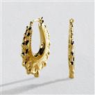 Revere 9ct Bonded Gold Sterling Silver Creole Hoop Earrings