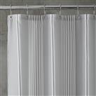 Catherine Lansfield Textured Stripe Shower Curtain - Grey