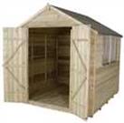 Forest Wooden 7 x 7ft Overlap Double Door Apex Shed
