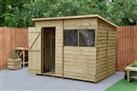 Forest Wooden Overlap Pent Garden Shed - 8 x 6ft