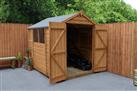 Forest Wooden 8 x 6ft Overlap Double Door Apex Shed