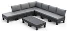Keter Elements 7 Seater Plastic Garden Sofa Set - Grey