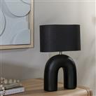 Habitat Wishbone 37cm Ceramic Table Lamp - Black