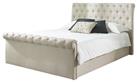 Aspire Chesterfield Double Ottoman Bed Frame - Natural