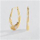Revere 9ct Bonded Gold Two Tone Creole Earrings