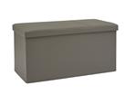Argos Home Large Faux Leather Ottoman - Grey