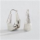 Revere 9ct White Gold Creole Earrings