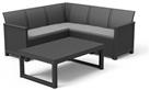 Keter Elodie 5 Seater Plastic Garden Corner Sofa Set - Grey