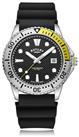 Rotary Men's Black Silicone Strap Bezel Watch