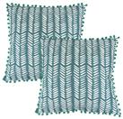 Streetwize Teal Fern Outdoor Cushions - Pack of 4