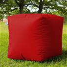 rucomfy Indoor Outdoor Cube Bean Bag - Red