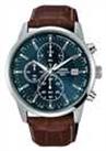 Lorus Men's Chronograph Brown Leather Strap Watch