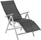 Argos Home Malibu Folding Recliner Garden Chair - Black