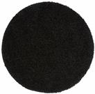 Buddy Plain Circle Cut Pile Rug - 100x100cm - Black