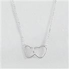 Revere Sterling Silver Double Heart Belcher Chain Necklace