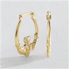Revere 9ct Bonded Gold Sterling Silver Creole Earrings