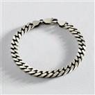 Revere Men's Sterling Silver Oxidized Curb Bracelet