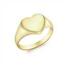 Revere 9ct Gold Personalised Heart Signet Ring - P
