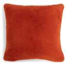 Habitat Plain Faux Fur Cushion - Burnt Orange - 43X43cm