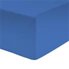 Habitat Plain Cobalt Blue Fitted Sheet - Single