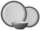 Denby 12 Piece Stoneware Dinner Set - Fossil Grey