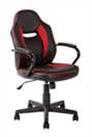 Argos Home Faux Leather Mid Back Gaming Chair - Red & Black
