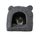 Rosewood Grey Teddy Bear Cat Bed - Small