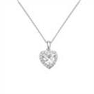 Revere Sterling Silver Heart Halo Curb Pendant Necklace
