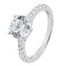 Revere Sterling Silver Cubic Zirconia Engagement Ring - K