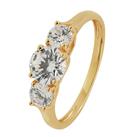 Revere 9ct Gold Round Cubic Zirconia Engagement Ring - V