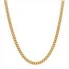 Revere 9ct Gold Plated Sterling Silver Curb 20inch Chain