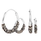 Revere Sterling Silver Bali Hoop Earrings - Set of 2