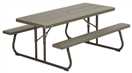 Lifetime 6 Seater Plastic Picnic Table - Brown