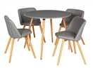 Habitat Quattro Grey Dining Table & 4 Grey Chairs