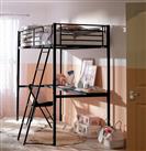 Habitat Riley High Sleeper Metal Bed Frame & Desk-Black