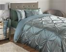 Argos Home Velvet Pintuck Teal Bedding Set - Double