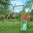 TP Robin Wooden Kids Swing and 6ft Slide Multiplay